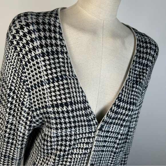 Le31 Simons Monochrome Houndstooth Cardigan M - Picture 4 of 10